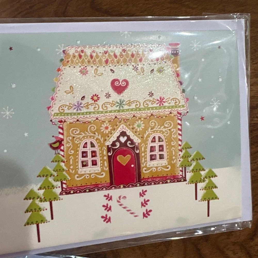 Up With Paper Panoramics Christmas Holiday Greeting Card Candy Houses Howl-idays